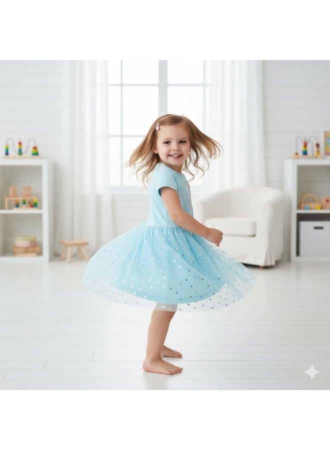 Disney PRINCESS CINDERELLA - GIRL'S TULLE DRESS 100% COTTON | MESH 100% POLYESTER| - Image 5